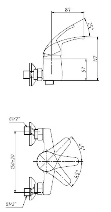 Смеситель для душа Tivoli (Chrome)