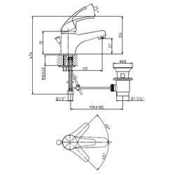 Baterie pentru lavoar Tivoli (Chrome) Thumb