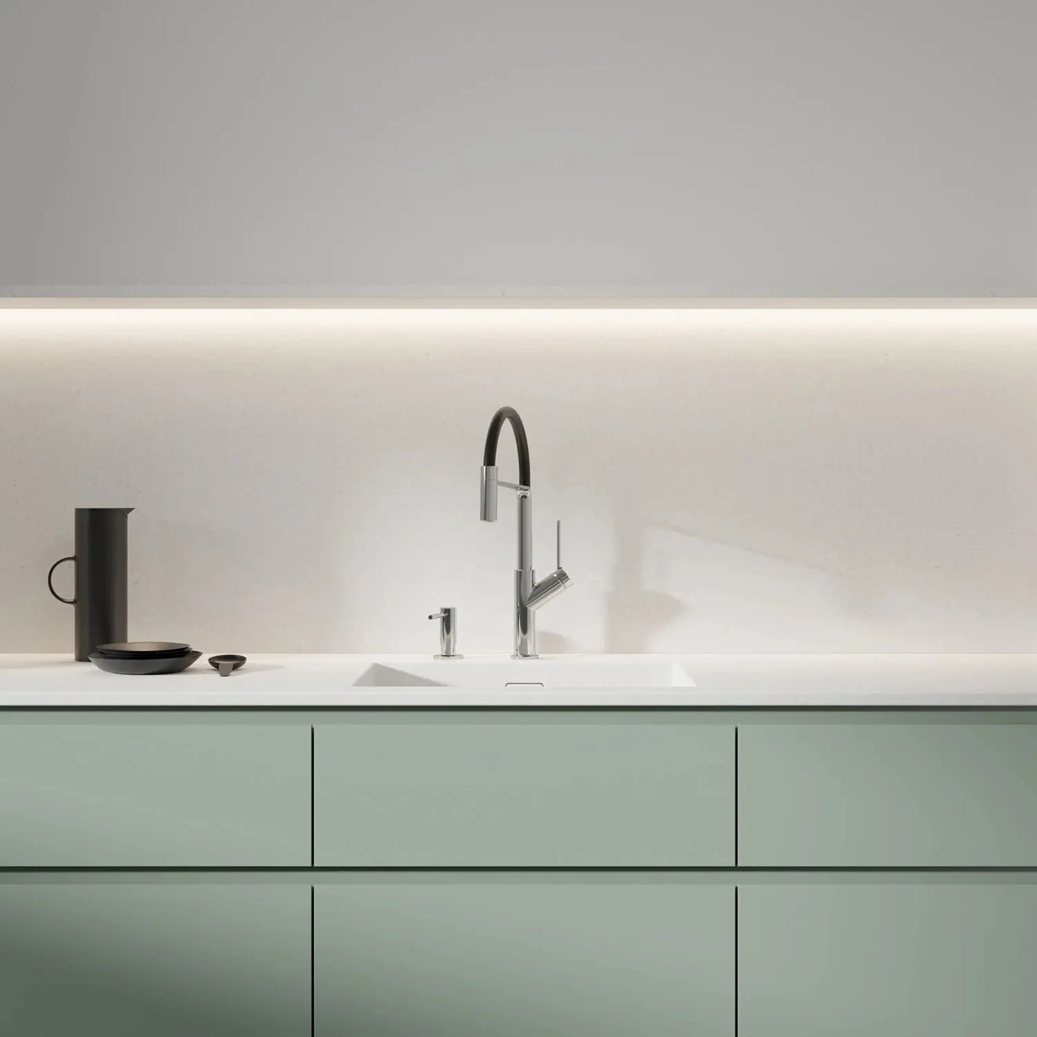 Baterie pentru chiuveta Omnires Vita (Chrome/Matt Black) - 3