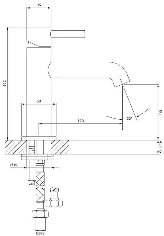 Смеситель для умывальника Omnires Y Y1210NGR (Brushed Graphite)