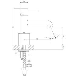 Baterie pentru lavoar Omnires Y Y1210NWM (Matt White) Thumb