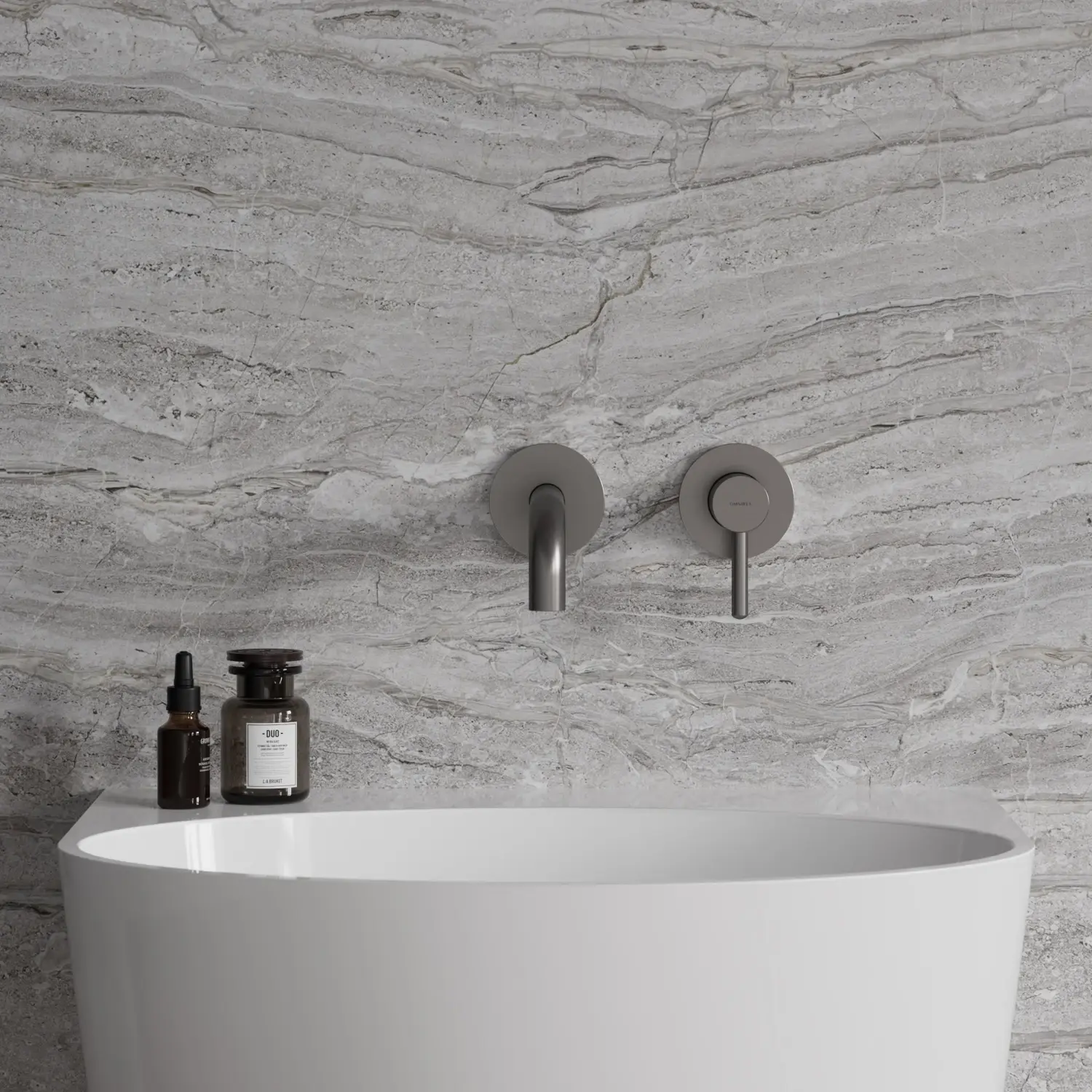 Baterie pentru lavoar Omnires Y Y1215HLGR (Brushed Graphite)