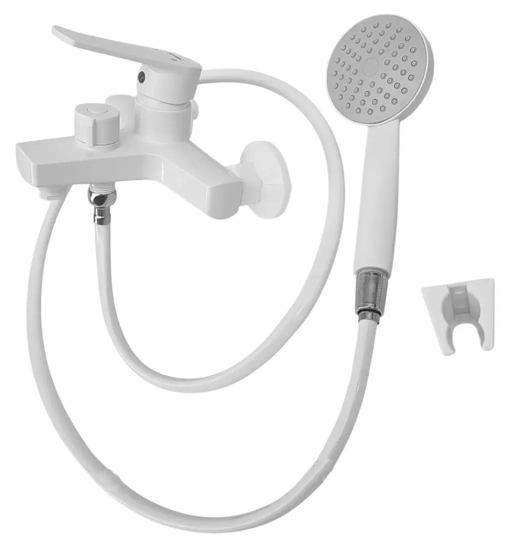 Смеситель для ванны и душа Plamix Leo 009 Euro Set (White) - 2