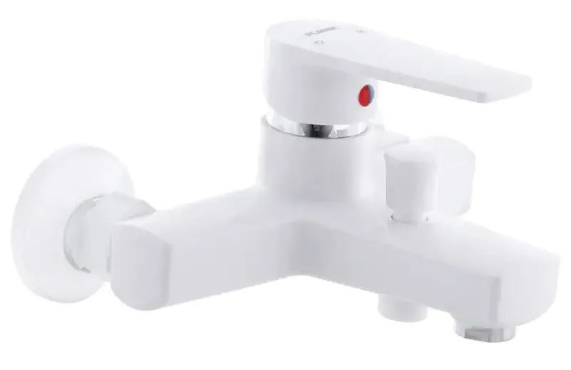 Смеситель для ванны и душа Plamix Leo 009 Euro Set (White) - 3