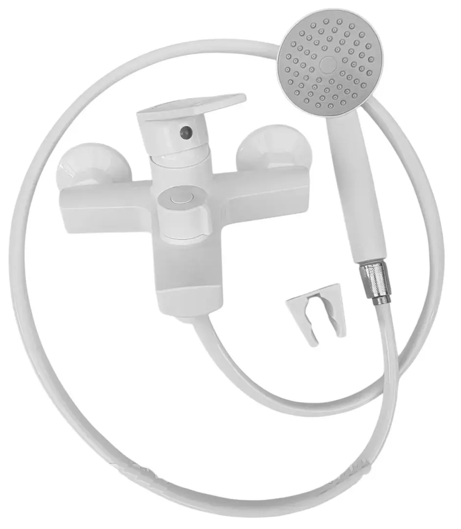 Смеситель для ванны и душа Plamix Leo 009 Euro Set (White)