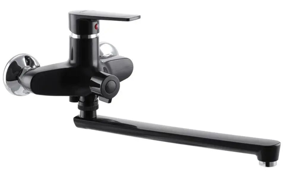 Смеситель для ванны и душа Plamix Oscar-006 Euro Set (Black) - 2