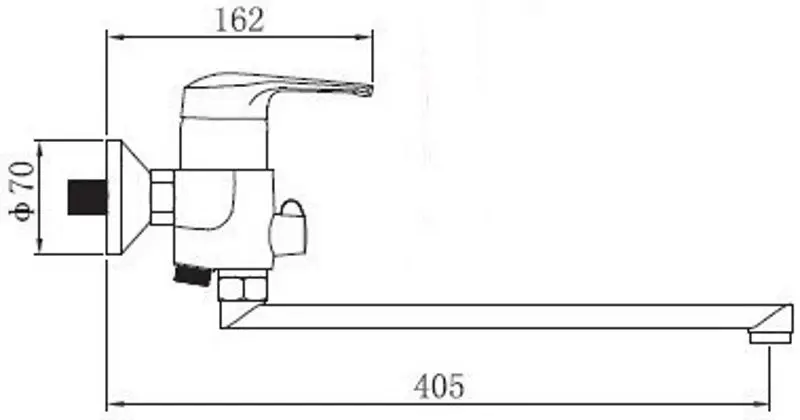 Смеситель для ванны Potato P2213 (Chrome) - 2