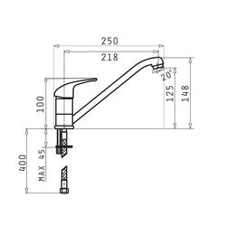 Baterie pentru chiuveta Pyramis Asalia 090915301 (Chrome) Thumb