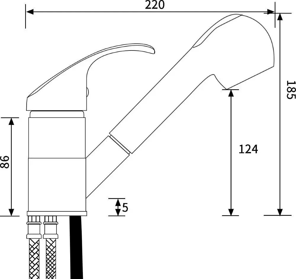 Смеситель для мойки Pyramis Fido 090919938 (Chrome) - 2
