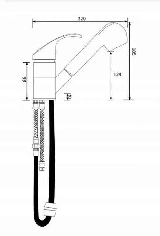 Baterie pentru chiuveta Pyramis Fido 090921938 (Graphite Carbon)