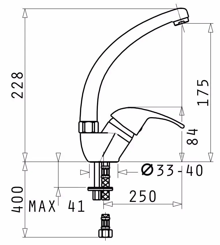 Смеситель для мойки Pyramis Ossia 090918901 (Black) - 3