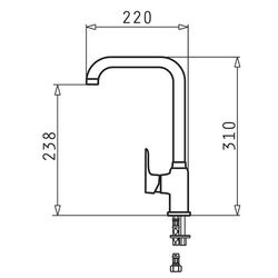 Смеситель для мойки Pyramis Silvio SAND014 (Beige) Thumb