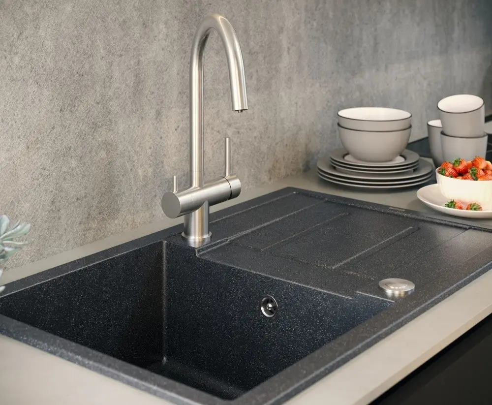 Смеситель для мойки Quadron Caren (Brushed Steel) - 2
