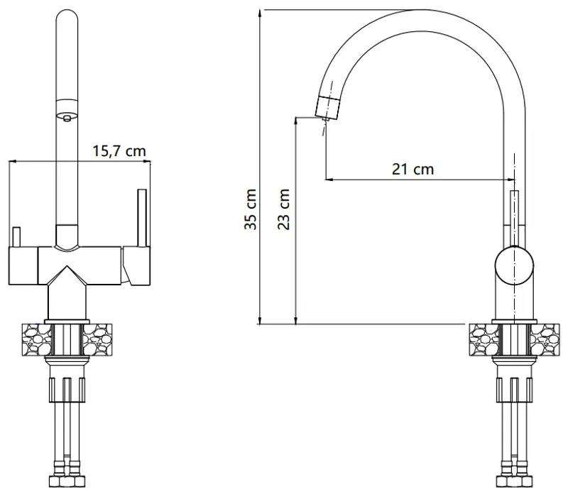 Смеситель для мойки Quadron Caren (Gold) - 5