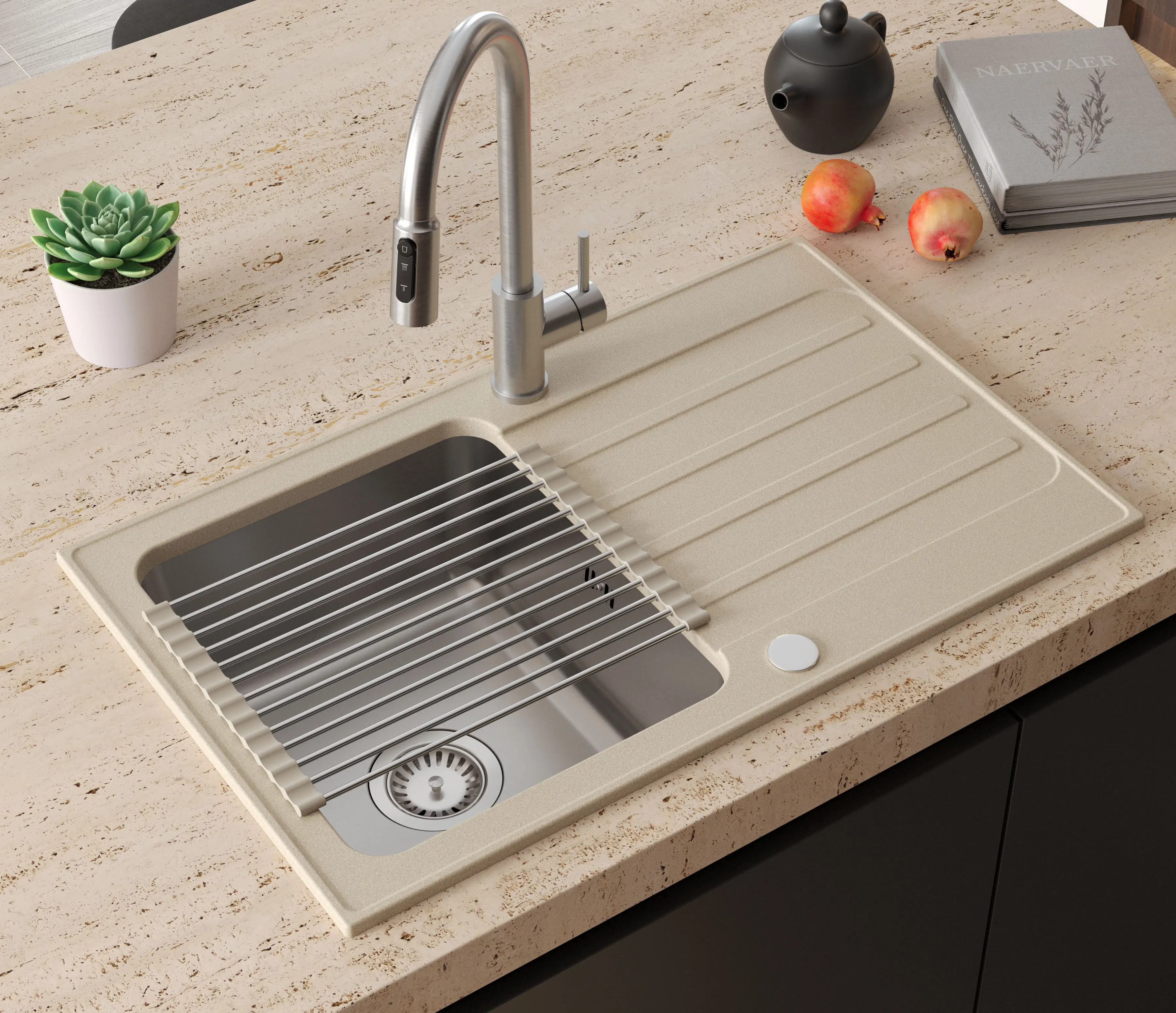 Смеситель для мойки Quadron Cindy (Brushed Steel) - 3