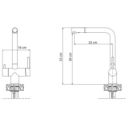 Смеситель для мойки Quadron Ellen (Brushed Steel) Thumb