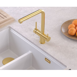 Смеситель для мойки Quadron Ellen (Gold) Thumb