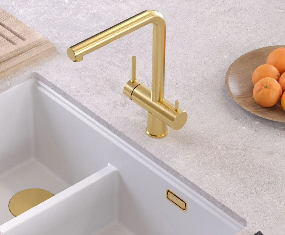Смеситель для мойки Quadron Ellen (Gold) - 4