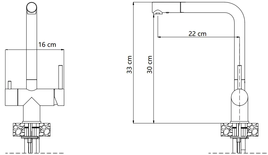 Смеситель для мойки Quadron Ellen (Gold) - 7