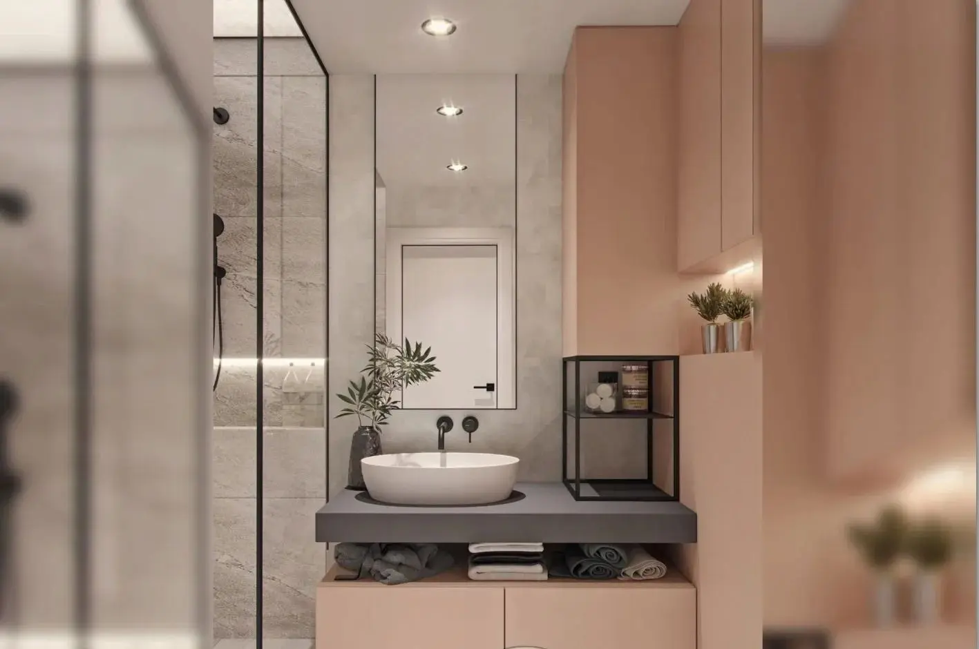 Baterie pentru lavoar Rea Exit B8000 (Black) - 2