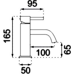 Baterie pentru lavoar Rea Lungo B4102 (Black) Thumb