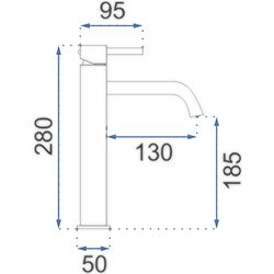 Смеситель для умывальника Rea Lungo B4104 (Chrome) Thumb