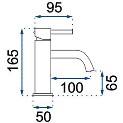 Смеситель для умывальника Rea Lungo B4520 (Light Gold) Thumb