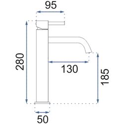 Baterie pentru lavoar Rea Lungo B9409 (Light Gold) Thumb