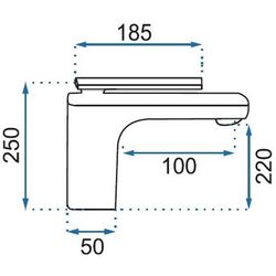 Смеситель для умывальника Rea Soho B8601 (Black) Thumb