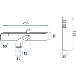 Смеситель для ванны Rea Salto B6352 (Gold/Black) Thumb