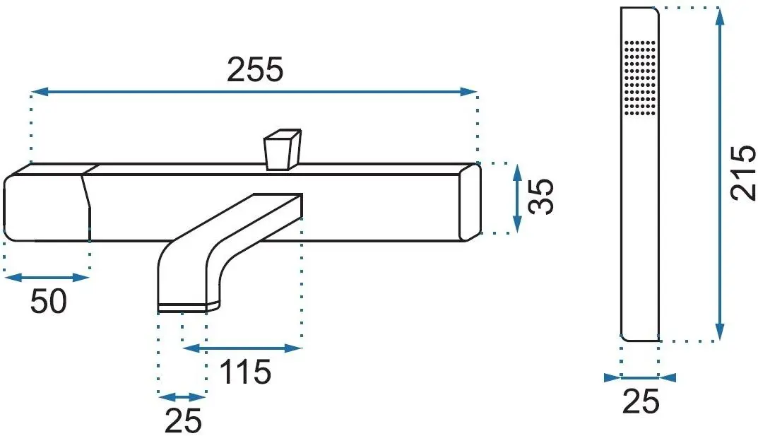 Смеситель для ванны Rea Salto B6352 (Gold/Black) - 6