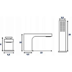 Baterie pentru cada si dus Rea Sonic B0185 (Black) Thumb