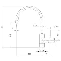 Смеситель для мойки Reginox Cano R30486 (Gun Metal) Thumb