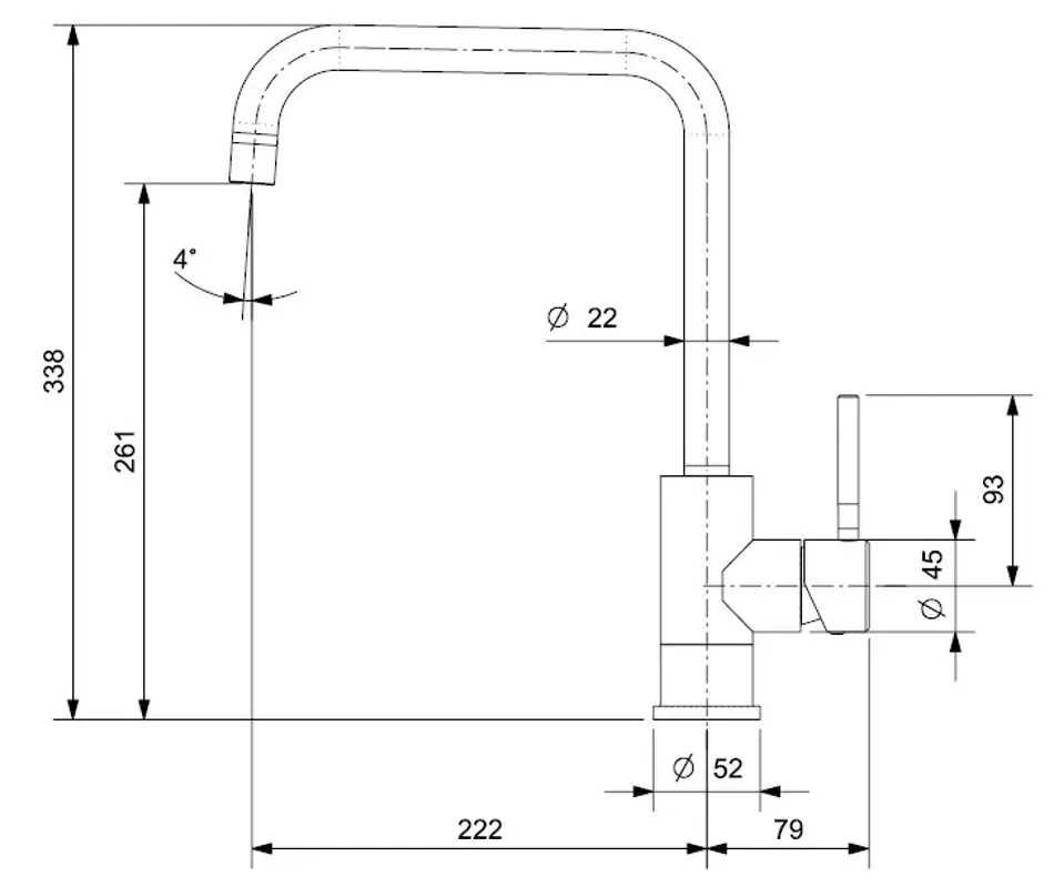 Baterie pentru chiuveta Reginox Logan R31797 (Inox)