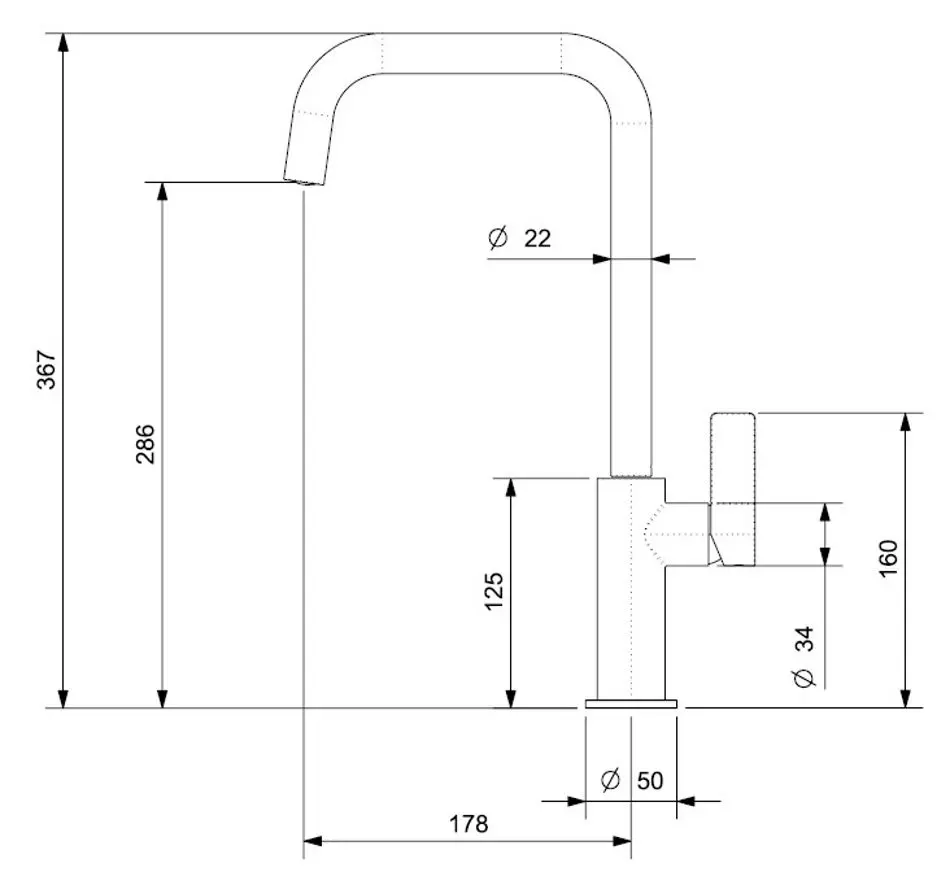 Смеситель для мойки Reginox Pearl R32800 (Total Black)