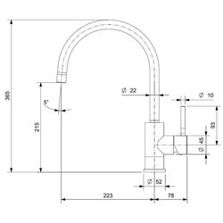 Baterie pentru chiuveta Reginox Spring R31780 (Inox) Thumb
