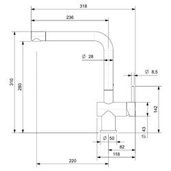 Смеситель для мойки Reginox Yadkin R31681 (Black) Thumb