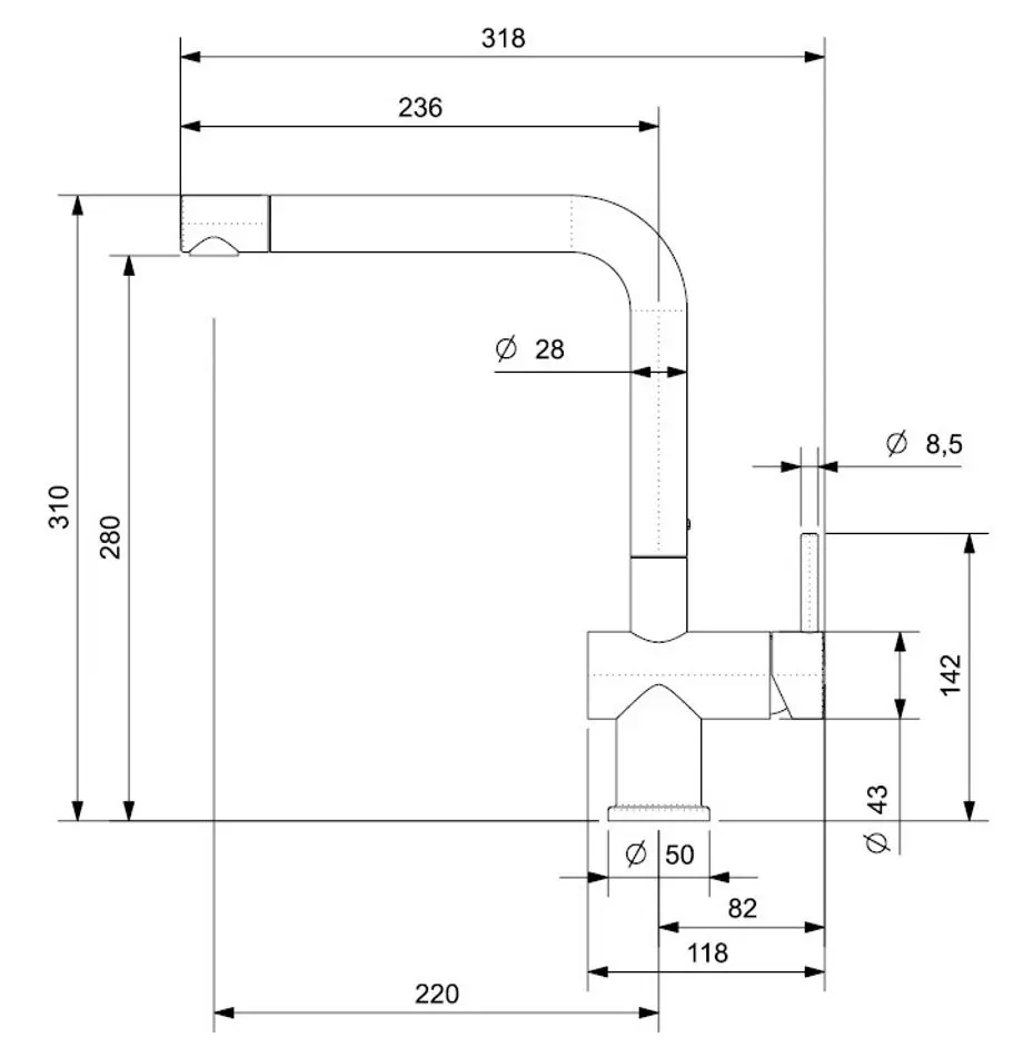 Смеситель для мойки Reginox Yadkin R31681 (Black)