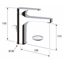 Baterie pentru lavoar Remer Class Line L 10 L (Chrome) Thumb