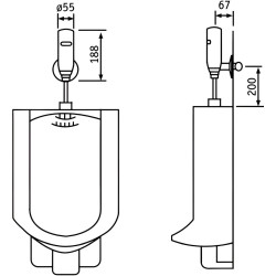 Robinet pentru pisoar Remer SE33 (Chrome) Thumb