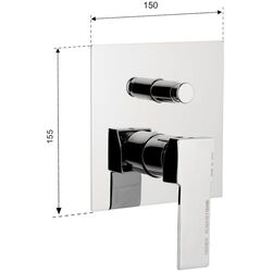 Baterie pentru cada si dus Remer Qubika Q09 (Chrome) Thumb