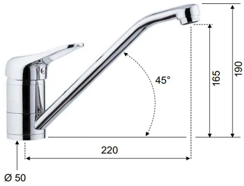 Baterie pentru chiuveta Remer Kiss K40 (Chrome) - 2