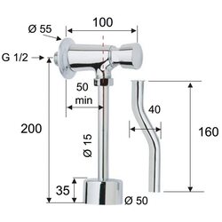 Robinet pentru pisoar Remer Tempor TE855 (Chrome) Thumb