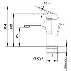 Baterie pentru lavoar Remer Class Line L10NO (Black Matte) Thumb
