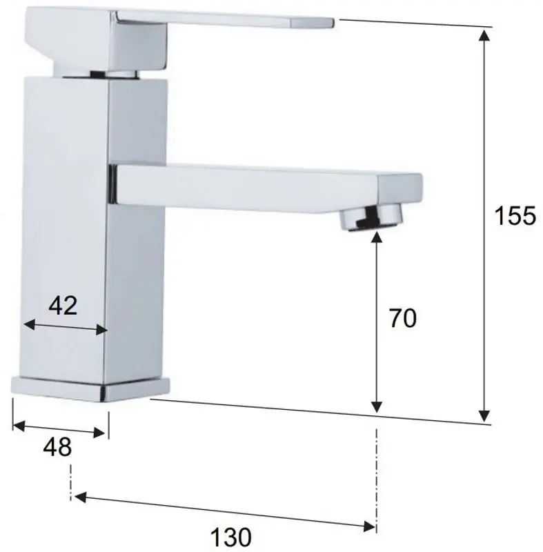 Baterie pentru lavoar Remer Qubika Q11 (Chrome) - 2