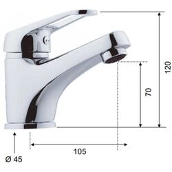 Baterie pentru lavoar Remer Remix R11 (Chrome) Thumb