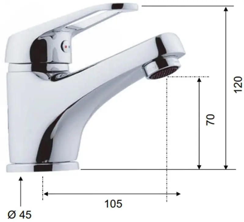 Baterie pentru lavoar Remer Remix R11 (Chrome) - 2