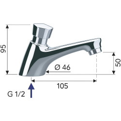 Baterie pentru lavoar Remer TE 15 (Chrome) Thumb