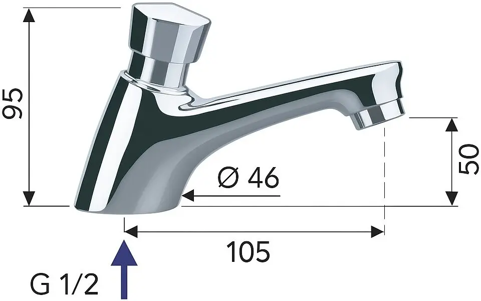 Baterie pentru lavoar Remer TE 15 (Chrome) - 3