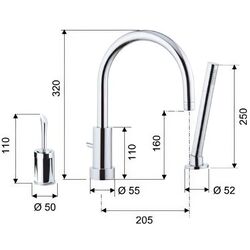 Baterie pentru baie Remer Jazz J07 M (Chrome) Thumb